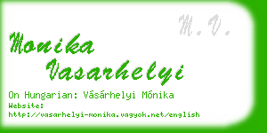 monika vasarhelyi business card